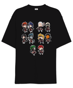 Naruto Minyon Akatsuki Baskılı Oversize Unisex Tişört