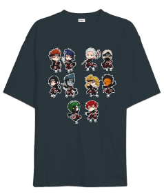 Naruto Minyon Akatsuki Baskılı Oversize Unisex Tişört