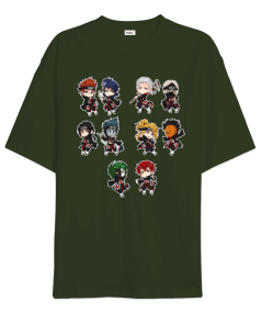 Naruto Minyon Akatsuki Baskılı Oversize Unisex Tişört