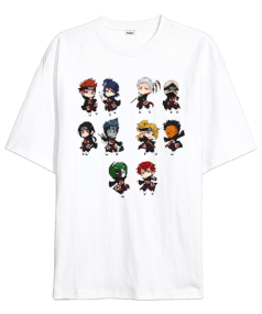 Naruto Minyon Akatsuki Baskılı Oversize Unisex Tişört