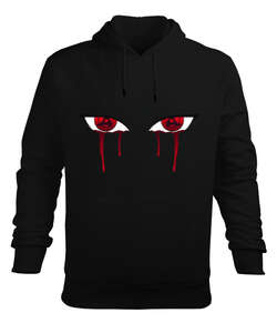 Naruto Shippuden : İtachi Uchiha Siyah Erkek Kapüşonlu Hoodie Sweatshirt