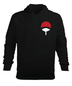 naruto, uchiha klanı amblem Erkek Kapüşonlu Hoodie Sweatshirt