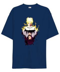 Naruto Uzumaki x Uchiha Sasuka Tasarım Baskılı Oversize Unisex Tişört