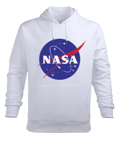 NASA BASKILI ERKEK SWEAT Erkek Kapüşonlu Hoodie Sweatshirt