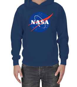 NASA Erkek Kapüşonlu Hoodie Sweatshirt