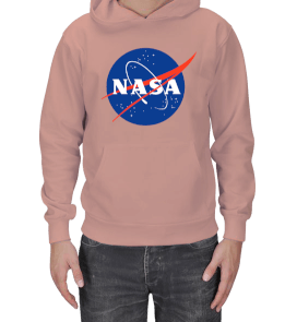 NASA Erkek Kapüşonlu Hoodie Sweatshirt
