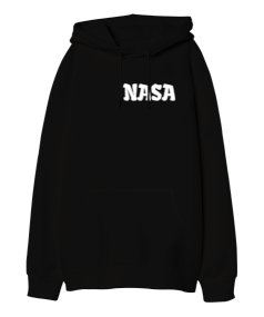 NASA Oversize Unisex Kapüşonlu Sweatshirt