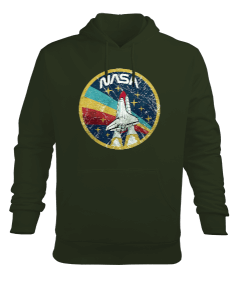 Nasa Tasarım Baskılı Erkek Kapüşonlu Hoodie Sweatshirt