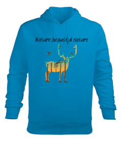 Nature Erkek Kapüşonlu Hoodie Sweatshirt