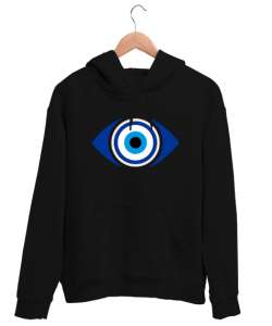 Nazar Değmesin - Nazarlık V3 Siyah Unisex Kapşonlu Sweatshirt