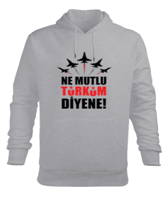 Ne Mutlu Türküm Diyene Baskı Erkek Kapüşonlu Hoodie Sweatshirt