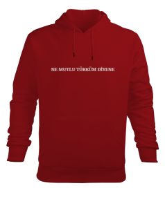 NE MUTLU TÜRKÜM DİYENE YAZILI GİYSİ Erkek Kapüşonlu Hoodie Sweatshirt