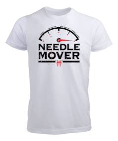 Needle Mover Baskılı Beyaz Erkek Tişört