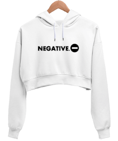 negatıve Kadın Crop Hoodie Kapüşonlu Sweatshirt