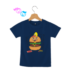 Neşeli hamburger resimli bebek Çocuk Unisex