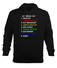 Netflix Siyah TiNCiR Erkek Kapüşonlu Hoodie Sweatshirt