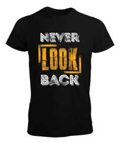 Never Look Back Baskılı Erkek Tişört