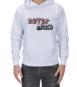 never mind sweatshirt Erkek Kapşonlu