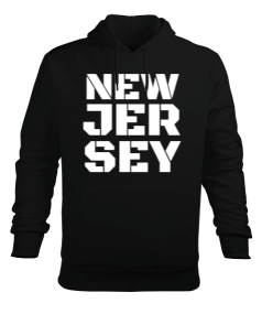 New Jersey Erkek Kapüşonlu Hoodie Sweatshirt