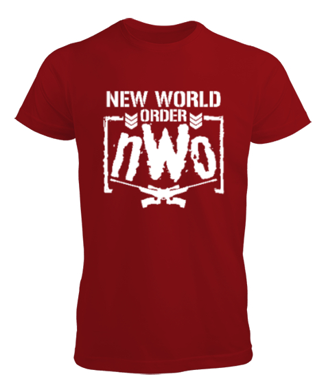 New World Order NWO Kırmızı Erkek Tişört