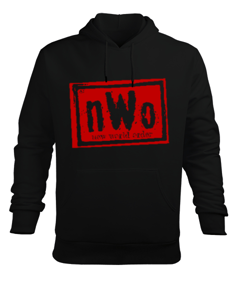 New World Order NWO Siyah Erkek Kapüşonlu Hoodie Sweatshirt