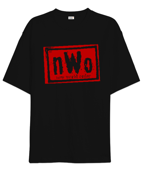 New World Order NWO Siyah Oversize Unisex Tişört