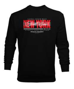 new york city Siyah Erkek Sweatshirt