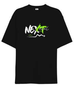 Next Level - Benimle Sonraki Aşama Siyah Oversize Unisex Tişört