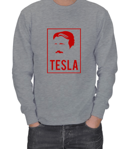 Nikola Tesla baskılı ERKEK SWEATSHIRT