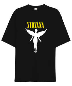 Nirvana Blu V2 Siyah Oversize Unisex Tişört