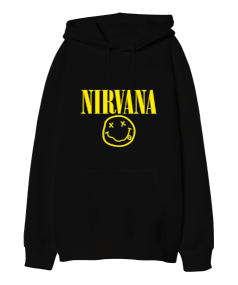 Nirvana Oversize Unisex Kapüşonlu Sweatshirt