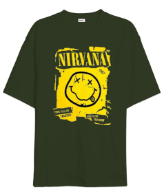 Nirvana Rock Tasarım Baskılı Oversize Unisex Tişört