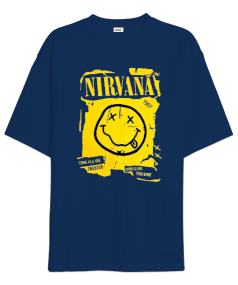 Nirvana Rock Tasarım Baskılı Oversize Unisex Tişört