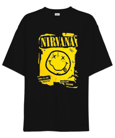 Nirvana Rock Tasarım Baskılı Oversize Unisex Tişört