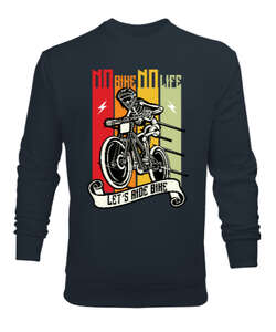 No Bike No Life Füme Erkek Sweatshirt