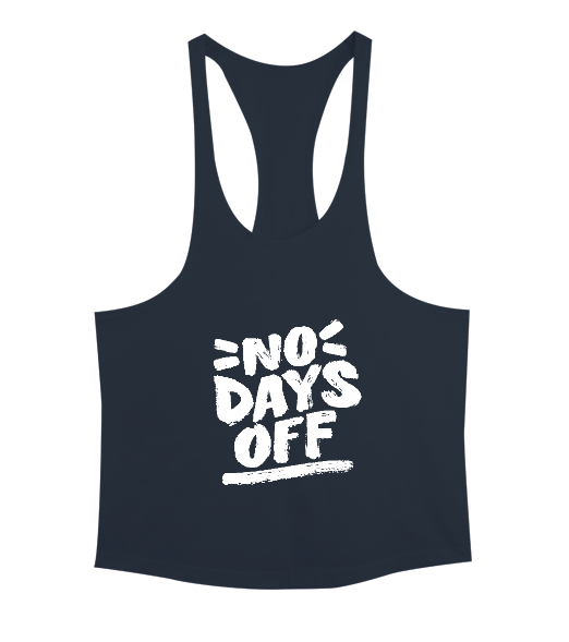 No Days Off Baskılı Füme Erkek Tank Top Atlet