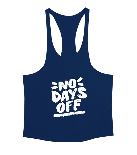 No Days Off Baskılı Lacivert Erkek Tank Top Atlet