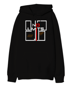 No Limits Oversize Unisex Kapüşonlu Sweatshirt