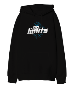 No Limits Oversize Unisex Kapüşonlu Sweatshirt