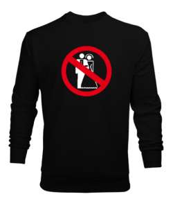 No Married Siyah Erkek Sweatshirt