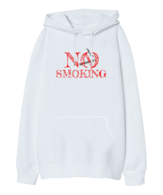 No Smoking Oversize Unisex Kapüşonlu Sweatshirt