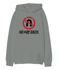 No Way Back Oversize Unisex Kapüşonlu Sweatshirt