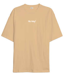 No Way Camel Oversize Unisex Tişört