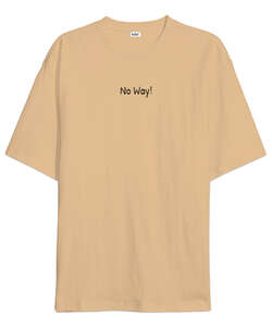 No Way Camel Oversize Unisex Tişört