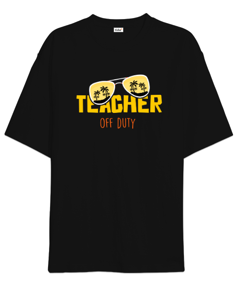 Tisho - Nöbetçi Öğretmen - Teacher Siyah Oversize Unisex Tişört