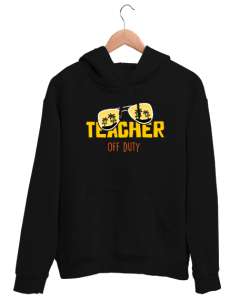 Nöbetçi Öğretmen - Teacher Siyah Unisex Kapşonlu Sweatshirt