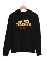 Nöbetçi Öğretmen - Teacher Siyah Unisex Kapşonlu Sweatshirt - Thumbnail