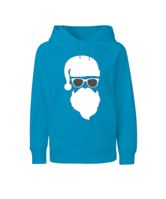 Noel baba baskılı erkek Çocuk Unisex Hoodie Kapüşonlu