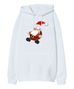 Noel Baba Oversize Unisex Kapüşonlu Sweatshirt