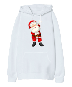 Noel Baba Yılbaşı Oversize Unisex Kapüşonlu Sweatshirt